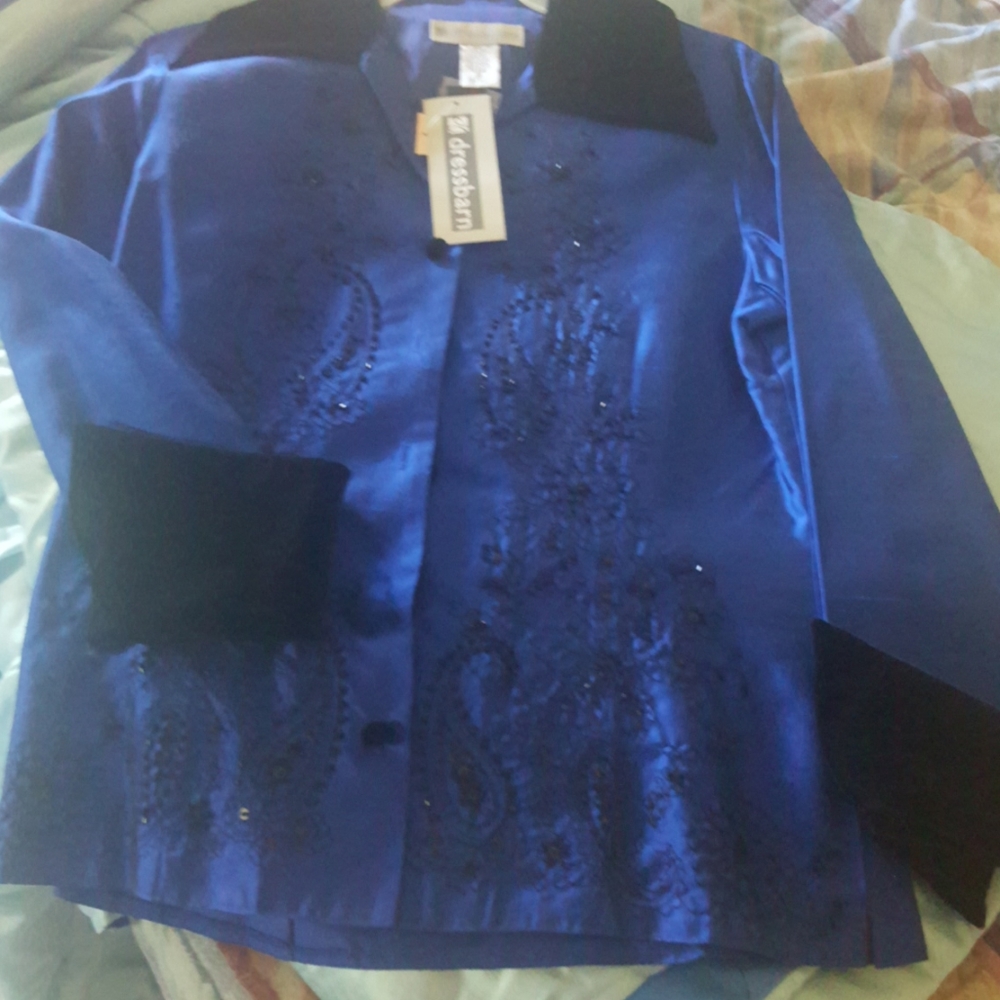 Dressy Blue emroidered shirt